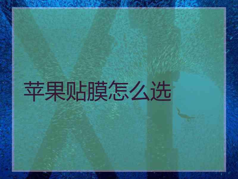 苹果贴膜怎么选