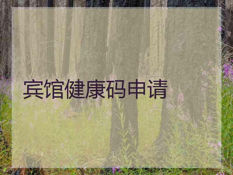 宾馆健康码申请