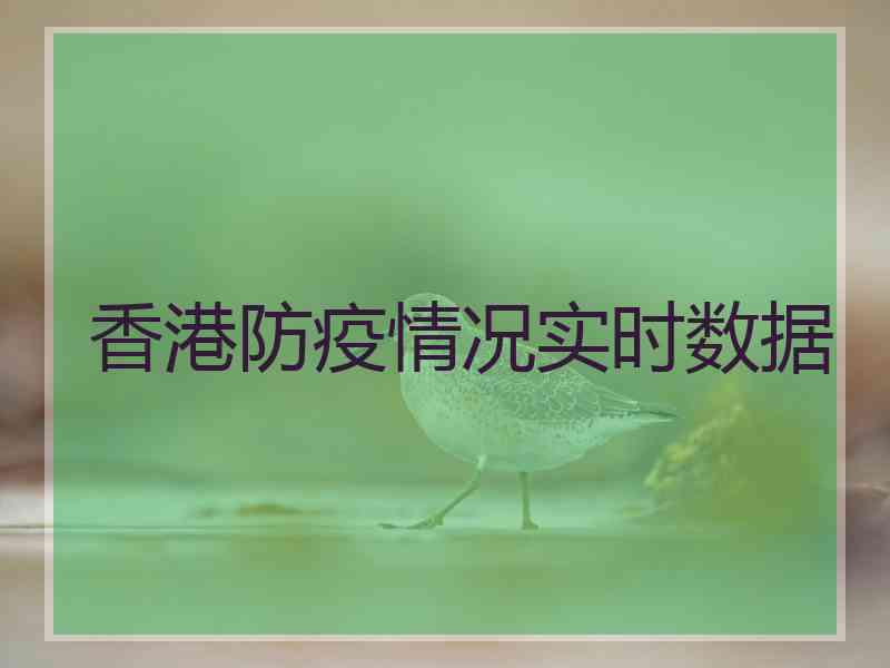 香港防疫情况实时数据