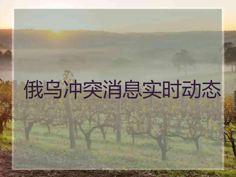 俄乌冲突消息实时动态