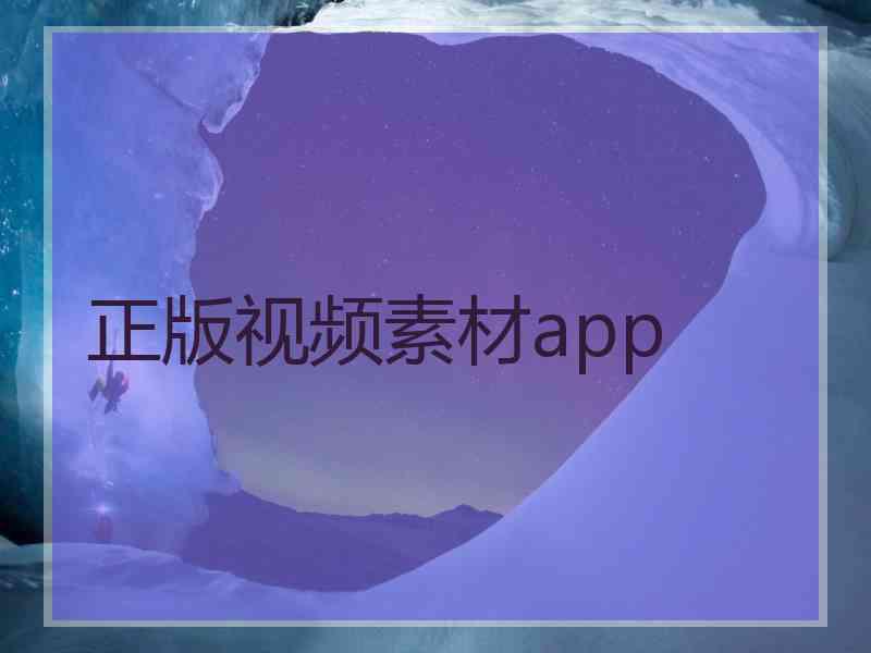 正版视频素材app