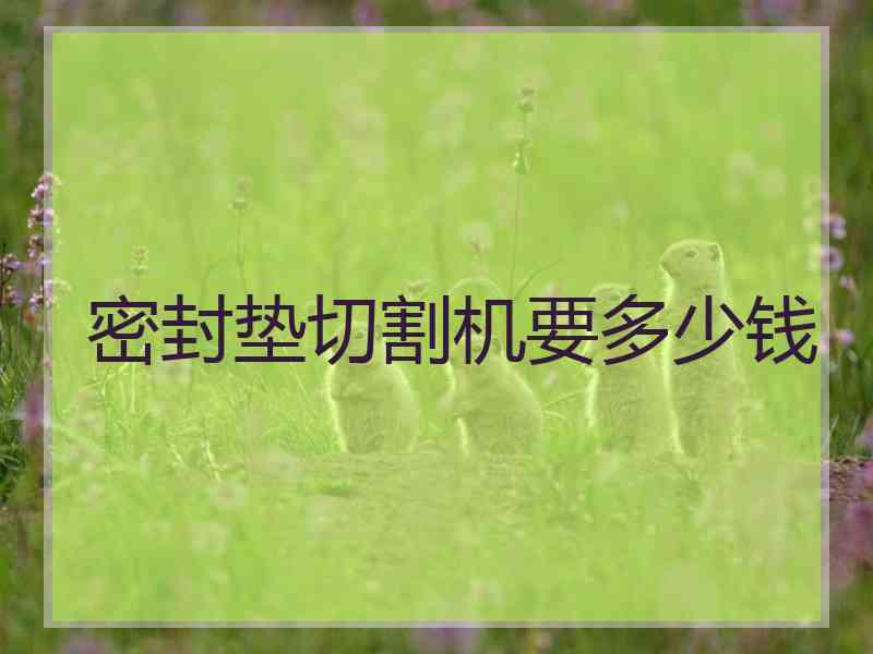 密封垫切割机要多少钱