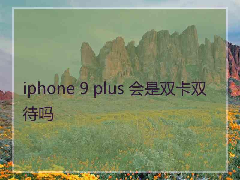 iphone 9 plus 会是双卡双待吗