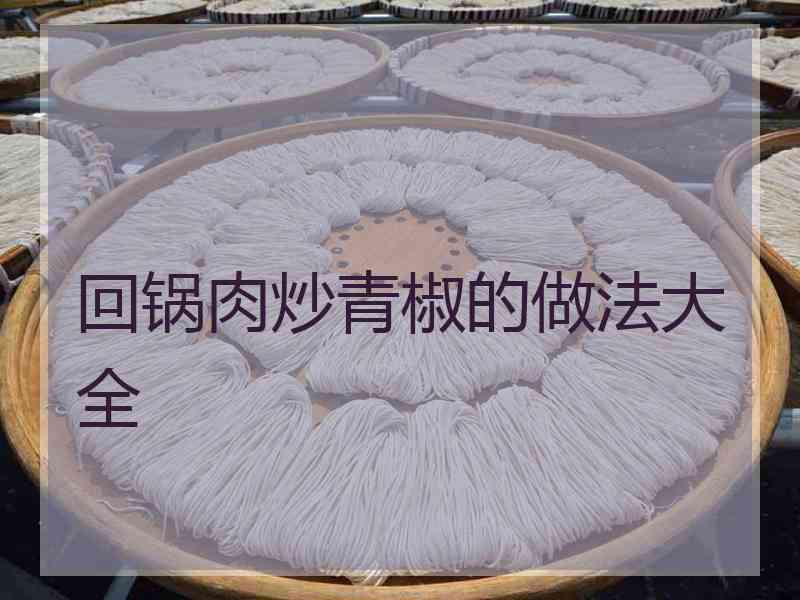 回锅肉炒青椒的做法大全