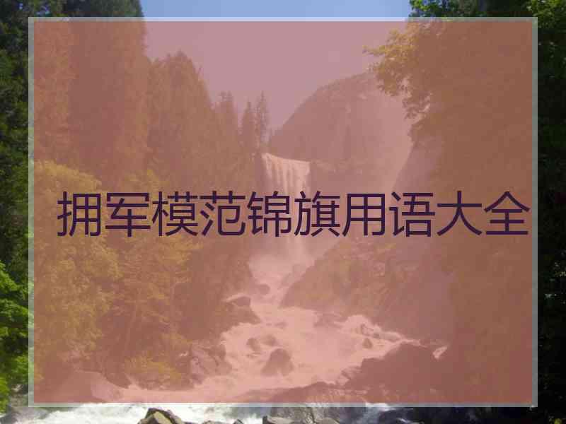 拥军模范锦旗用语大全