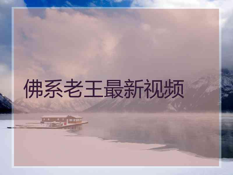 佛系老王最新视频