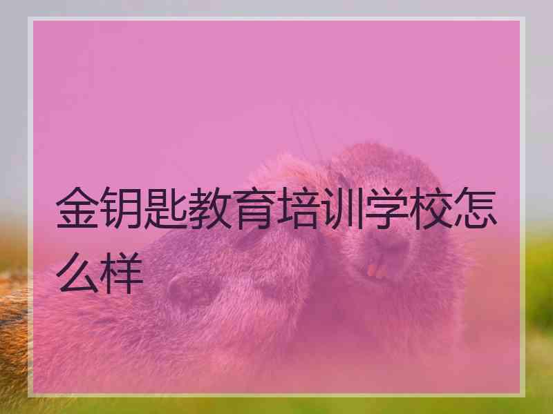 金钥匙教育培训学校怎么样