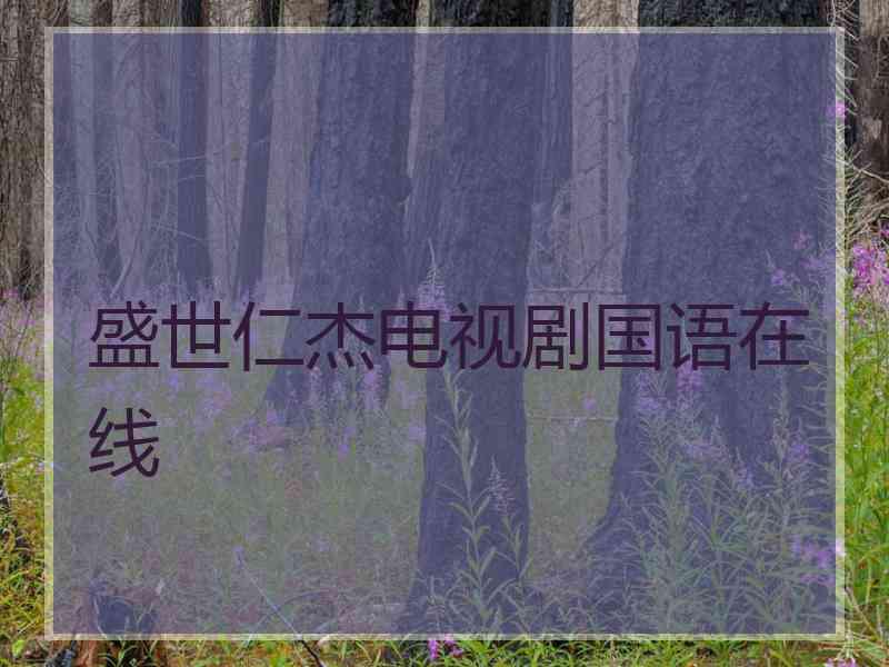 盛世仁杰电视剧国语在线