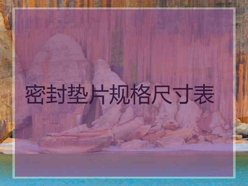 密封垫片规格尺寸表