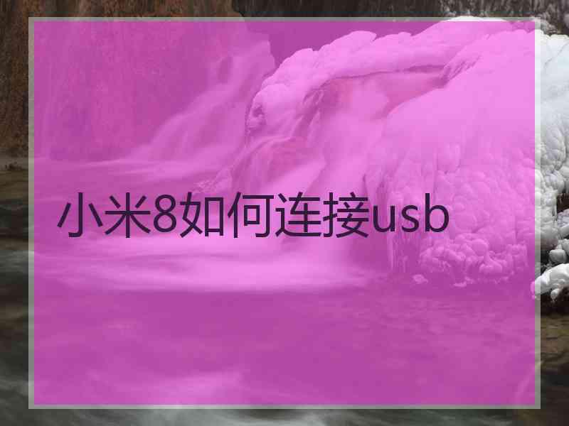 小米8如何连接usb