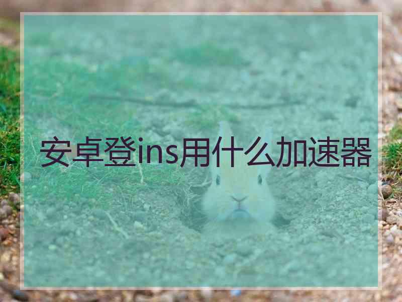 安卓登ins用什么加速器