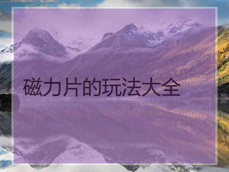 磁力片的玩法大全