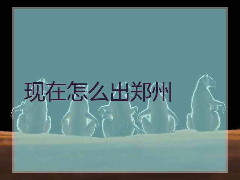 现在怎么出郑州