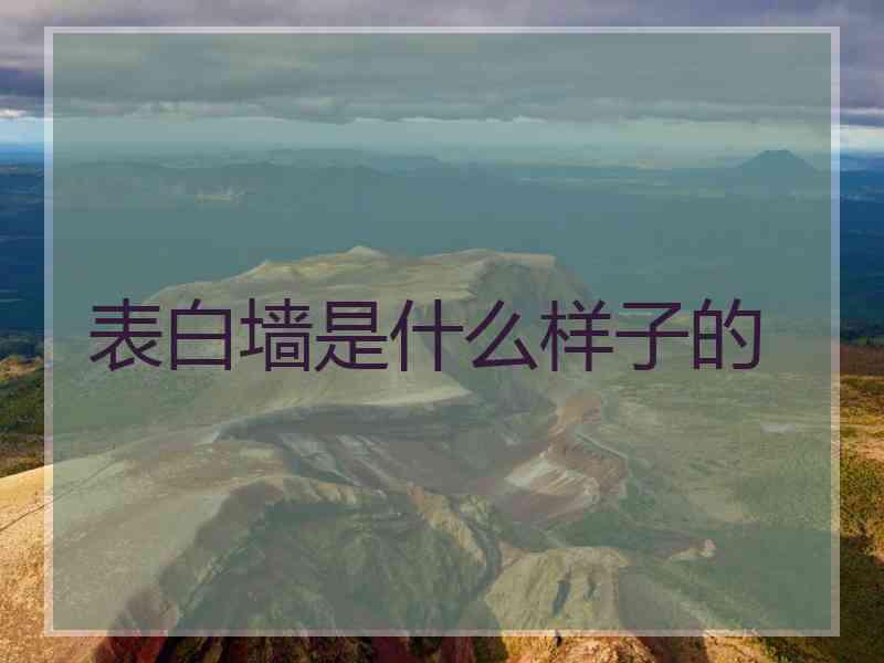 表白墙是什么样子的