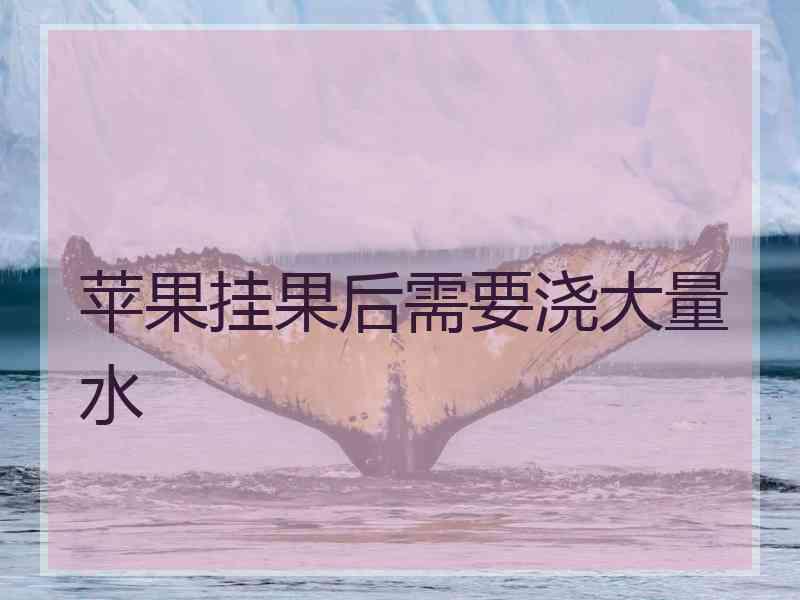 苹果挂果后需要浇大量水