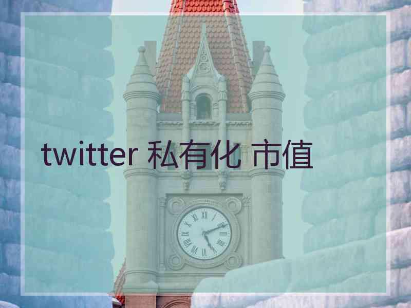 twitter 私有化 市值