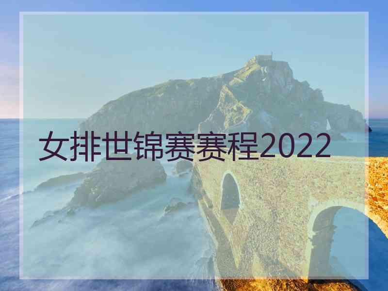 女排世锦赛赛程2022
