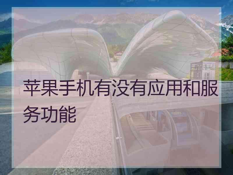 苹果手机有没有应用和服务功能