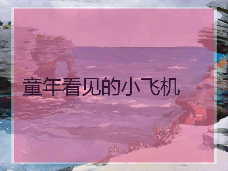 童年看见的小飞机
