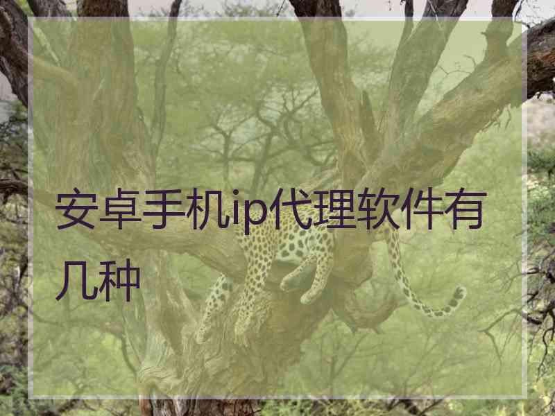 安卓手机ip代理软件有几种