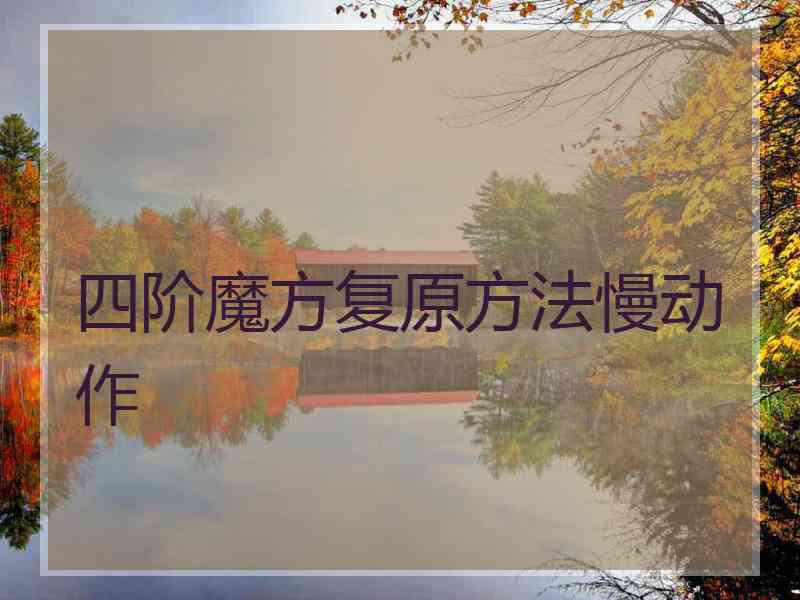 四阶魔方复原方法慢动作