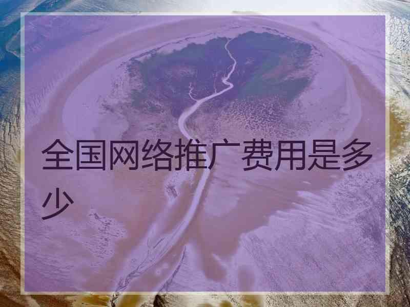 全国网络推广费用是多少