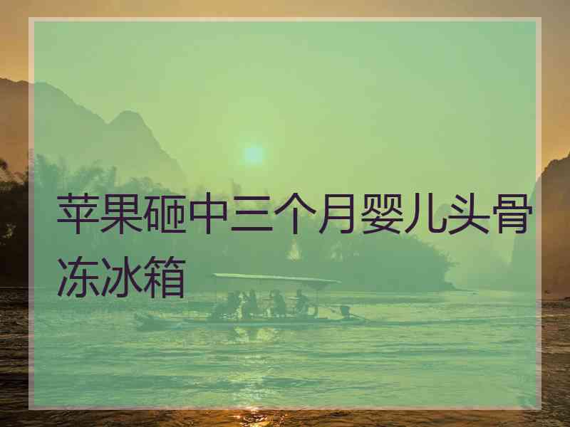 苹果砸中三个月婴儿头骨冻冰箱