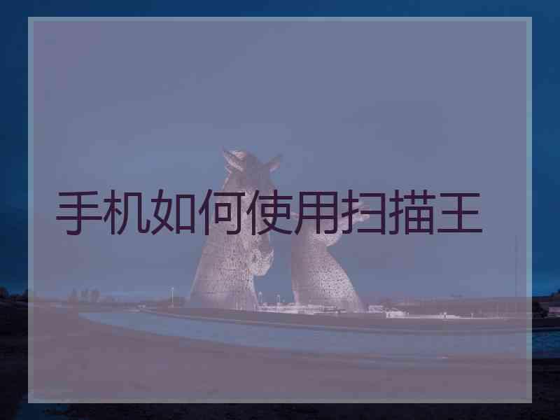 手机如何使用扫描王