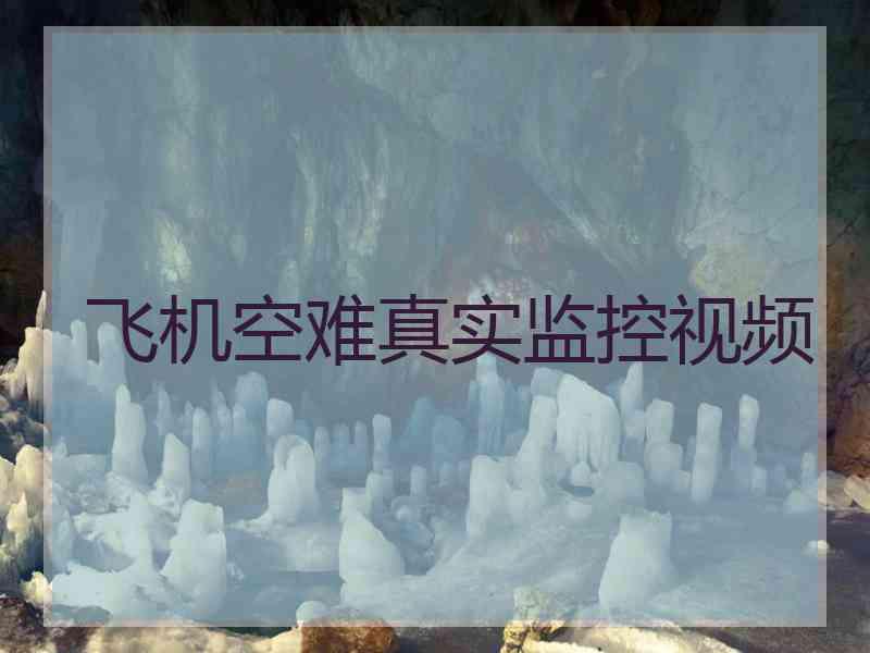 飞机空难真实监控视频