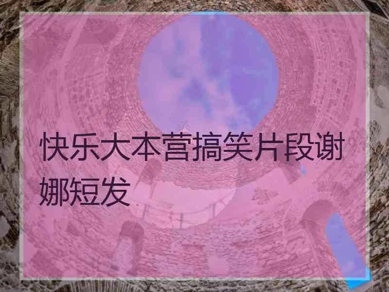 快乐大本营搞笑片段谢娜短发