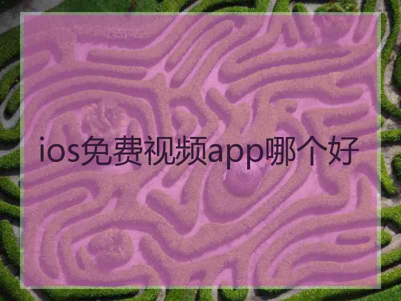 ios免费视频app哪个好