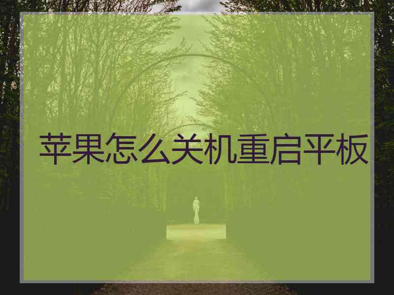 苹果怎么关机重启平板