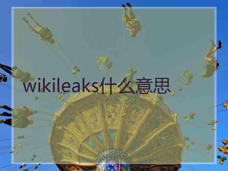 wikileaks什么意思