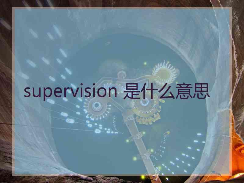 supervision 是什么意思