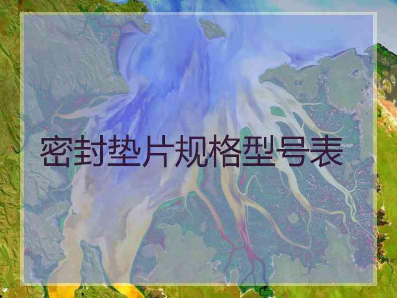 密封垫片规格型号表