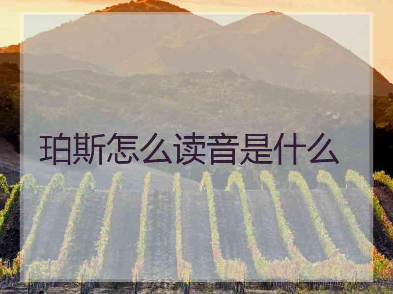 珀斯怎么读音是什么