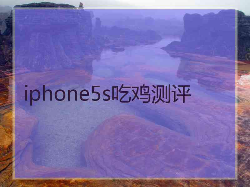 iphone5s吃鸡测评