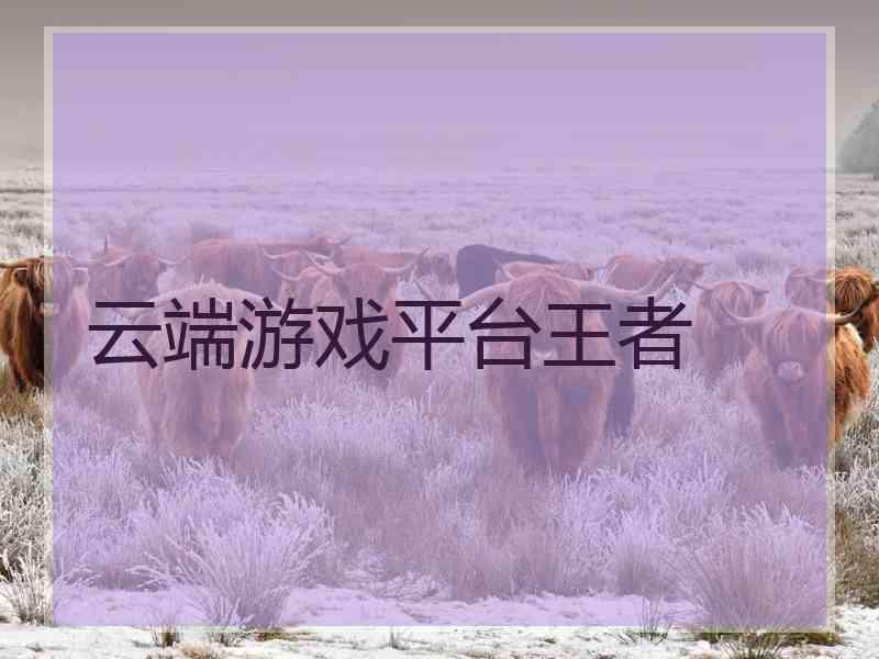 云端游戏平台王者