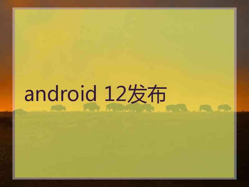 android 12发布