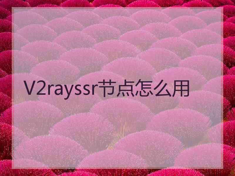 V2rayssr节点怎么用