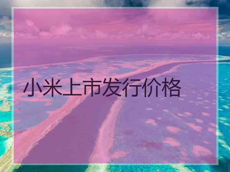 小米上市发行价格