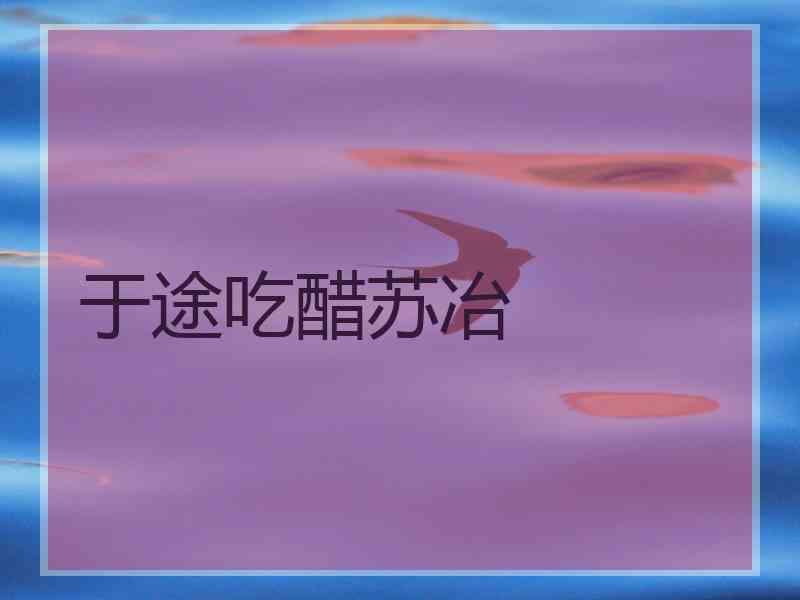 于途吃醋苏冶