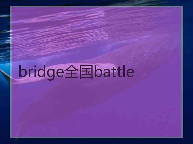 bridge全国battle