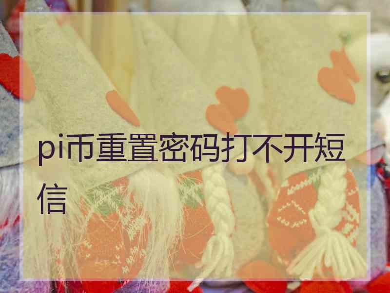 pi币重置密码打不开短信