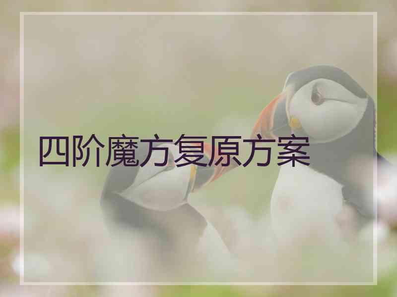 四阶魔方复原方案
