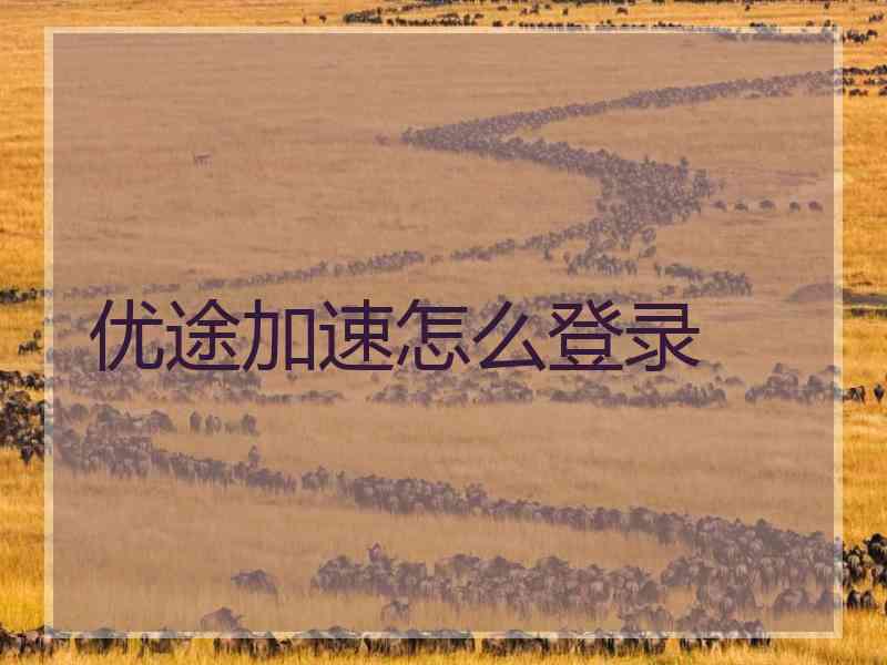 优途加速怎么登录