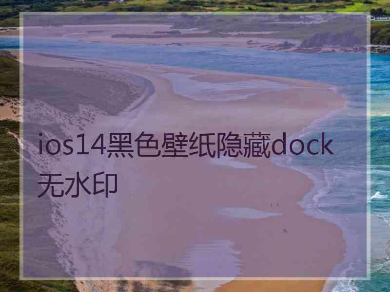 ios14黑色壁纸隐藏dock无水印