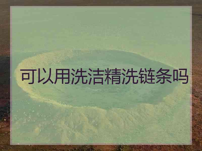可以用洗洁精洗链条吗