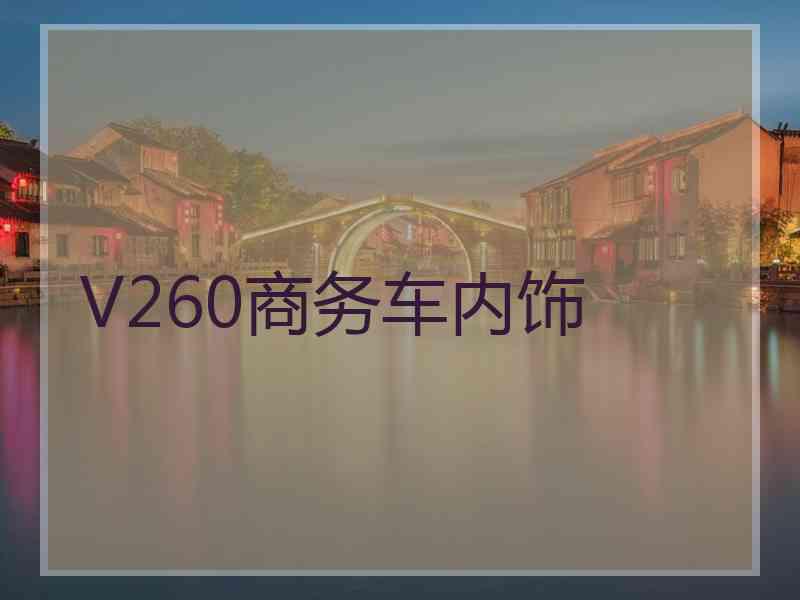 V260商务车内饰