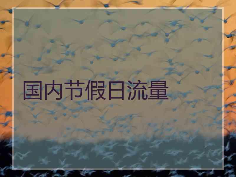国内节假日流量